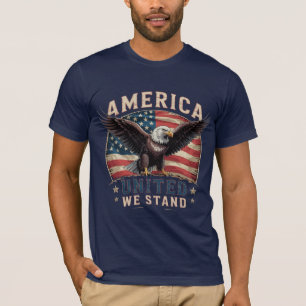 T-shirt Beau Patriotique Unis nous Stand American Eagle