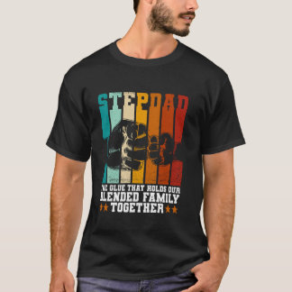 T-shirt Beau-père Colle qui maintient notre famille ensemb