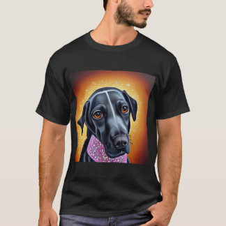 T-shirt Beau personnage de dessin animé Retriever doré à l