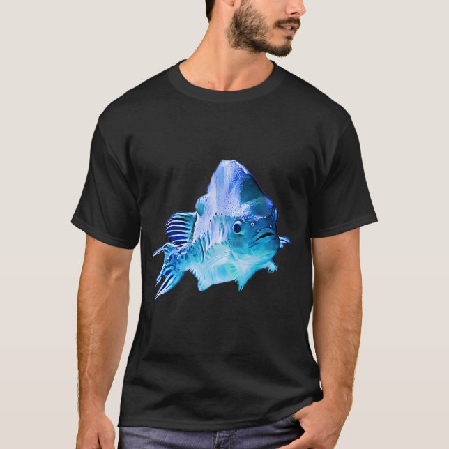 T-shirt Beau Poisson Bleu (Devant)