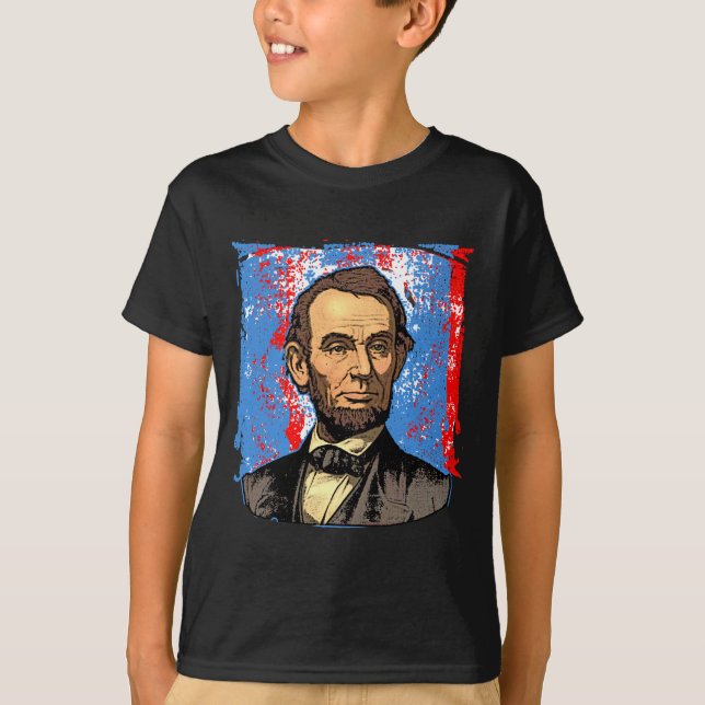 T-shirt Beau portrait d'Abraham Lincoln (Devant)