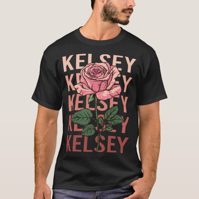 T-shirt Beau Rose - Kelsey Nom (Devant)