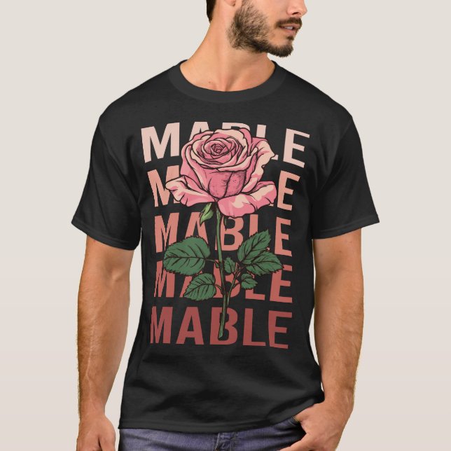 T-shirt Beau Rose - Nom Mable (Devant)