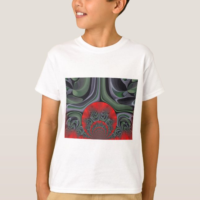 T-shirt Beau Rouge Aurora Art Imprimer (Devant)