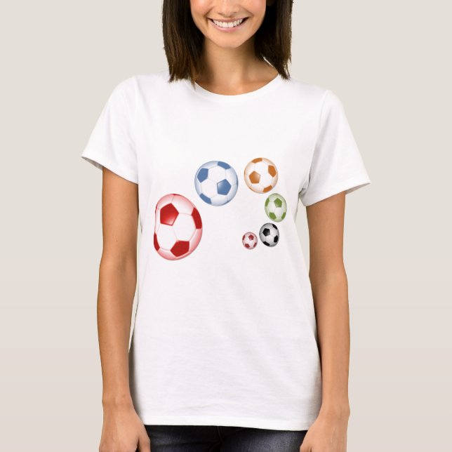 T-shirt Beau soccer(football) ensemble de balles (Devant)