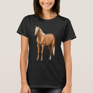 T-shirt Beau Stallion Cheval Palomino Quarter