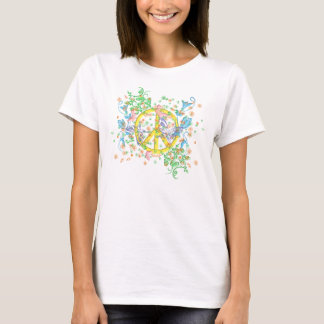 T-shirt Beau symbole de paix de papillon de KRW