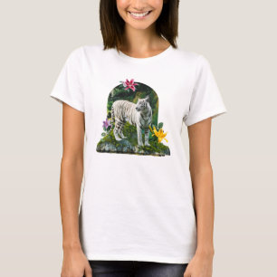 T-shirt Beau tigre blanc