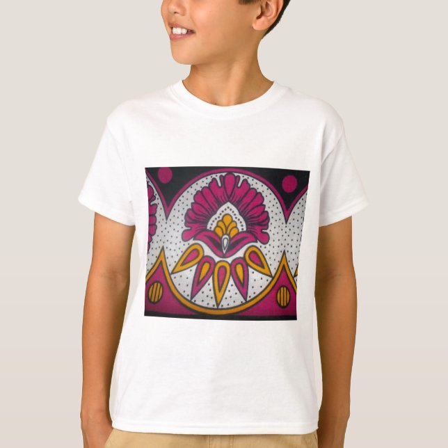 T-shirt Beau tissu africain coloré Motif Art Imprimer (Devant)
