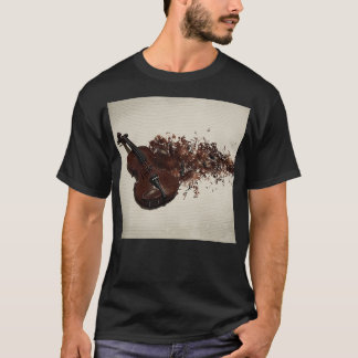 T-shirt Beau violon avec motifs musicaux