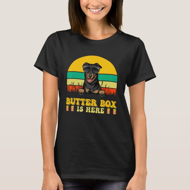 T-shirt Beauceron Dog Butter Box Is Here Father s Day (Devant)