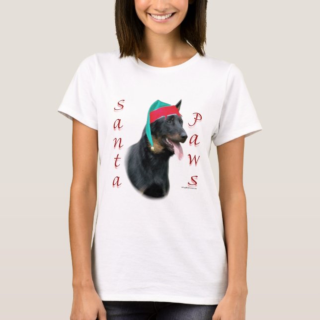 T-shirt Beauceron Père Noël Paws (Devant)