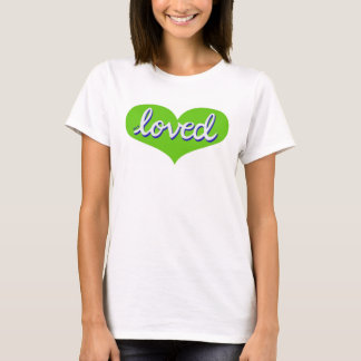 T-shirt BEAUCOUP AIMÉ - Coeur d'amour vert -