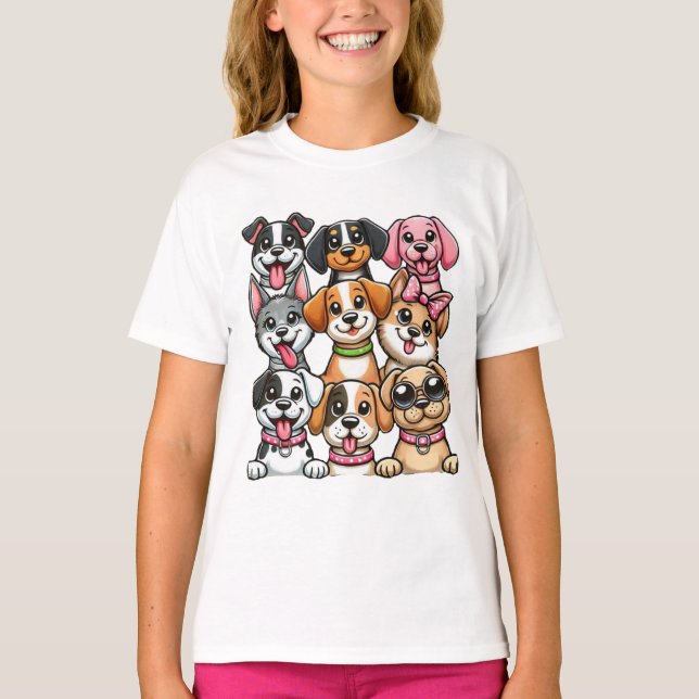 T-shirt Beaucoup de chiots (Devant)