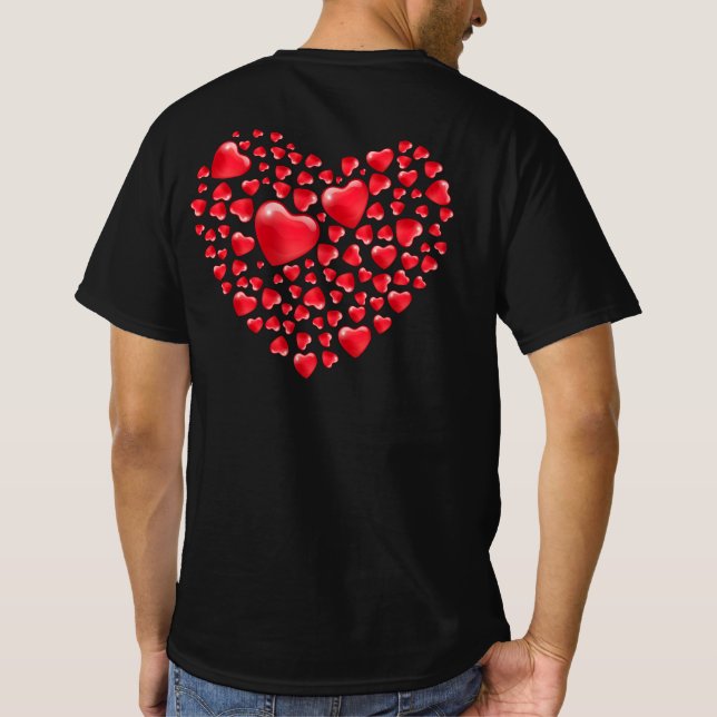 T-shirt Beaucoup De Coeurs Saint-Valentin (Dos)