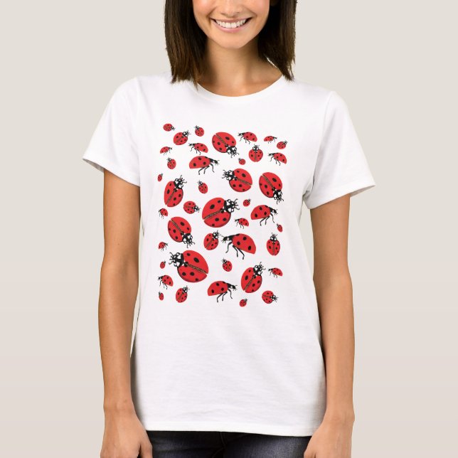 T-shirt Beaucoup de Ladybugs Lucky Motif (Devant)