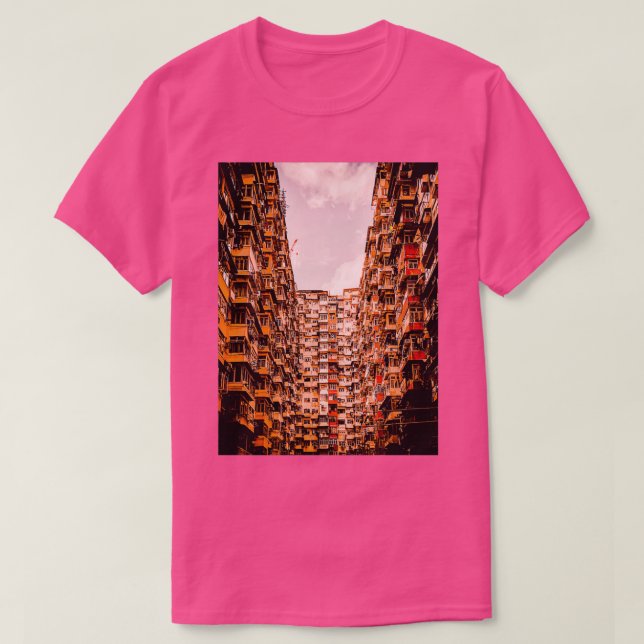 T-shirt Beaucoup de maisons dans un cadre (Design devant)