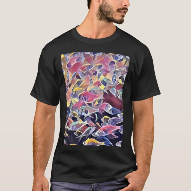 T-shirt Beaucoup de poissons (Devant)