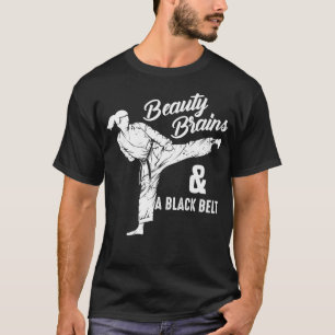 T-shirt Beauté amusante Cerveau Une Ceinture Noire Cute K