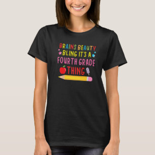 T-shirt Beauté Brillant Des Cerveaux C'est Une Chose De 4e