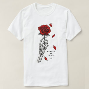 T-shirt Beauté dans l'Art de la Rose Gothique Chaos
