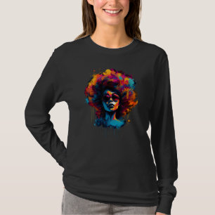 T-shirt Beauté de cheveux noirs naturels afro-américains