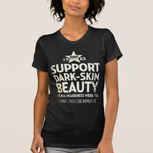 T-shirt Beauté de Foncé-Peau de soutien (Devant)