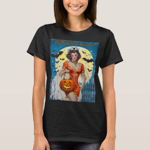 T-shirt Beauté d'Halloween - Retro Pin-Up