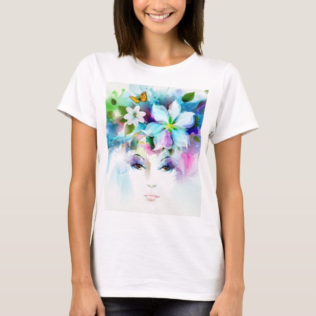 T-shirt Beauté en fleurs (Devant)