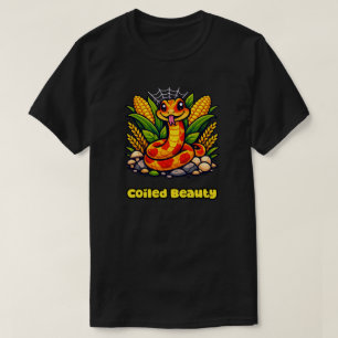 T-shirt Beauté Enroulée Serpent Majestueux Design Reptile