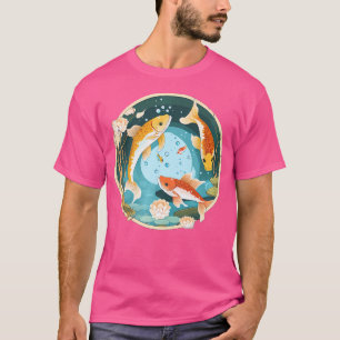 T-shirt Beauté Et Merveilleuse Du Poisson Koi Dans Ce Mign
