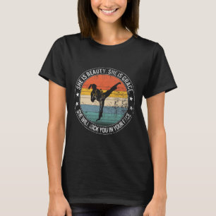 T-shirt Beauté Grace Elle va Taper Ton Visage Arts Martiau