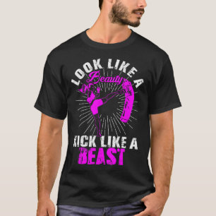 T-shirt Beauté Kickboxing Bête Kickboxeuse Combattante Fil