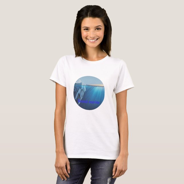 T-shirt Beauté marine glacier- (Devant entier)