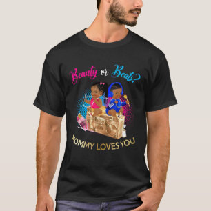 T-shirt Beauté Mignonne Ou Beat Maman Aime Vous Sexe Révél