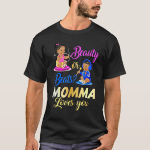 T-shirt Beauté Mignonne Ou Beat Momma Vous Aime - Genre Re