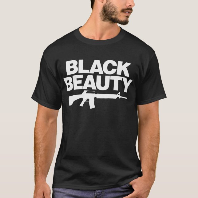 T-shirt Beauté noire AR - blanc (Devant)