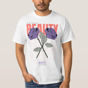 T-shirt Beauté World Shirt - Rose gothique Design esthétiq