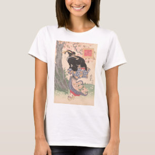 T-shirt Beautés sous les fleurs de cerisiers Vintage Ukiyo