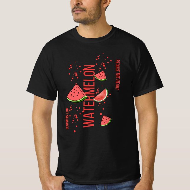 T-shirt beautiful black watermelon streetwear shirt (Devant)