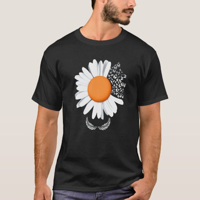 T-shirt Beautiful Daisy With Butterflies Hope Daisy (Devant)