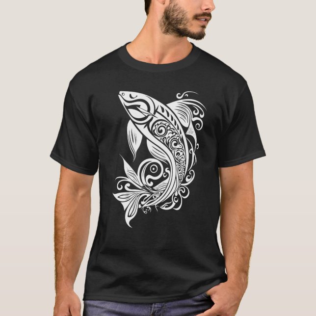 T-shirt Beautiful Fish Vector Graphic Nature Water Sea Riv (Devant)