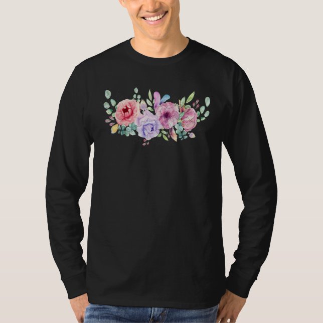 T-shirt Beautiful Flower Art Design_1 (Devant)