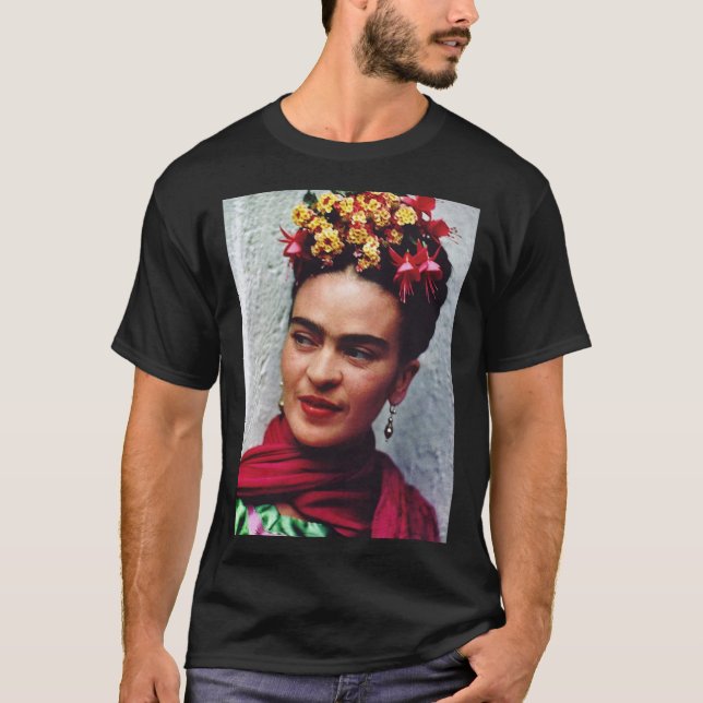 T-shirt Beautiful Frida kahlo art flower gift for fans Ess (Devant)