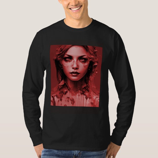 T-shirt Beautiful Goth Girl Dark Gothic Horror (Devant)
