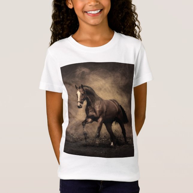 T-Shirt Beautiful horse throw pillow (Devant)
