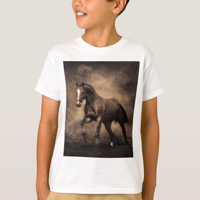 T-shirt Beautiful horse throw pillow (Devant)
