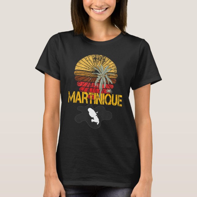 T-shirt Beautiful  idea map of Martinique Madinina 972 (Devant)