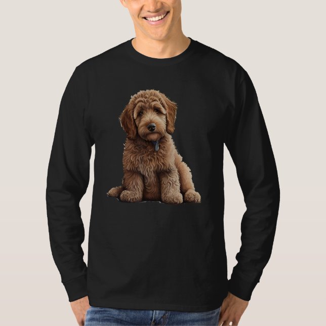 T-shirt Beautiful Labradoodle Labrador Poodle Motif  Famil (Devant)