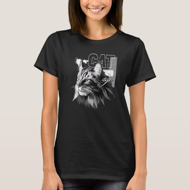 T-shirt Beautiful Maine Coon cat (Devant)